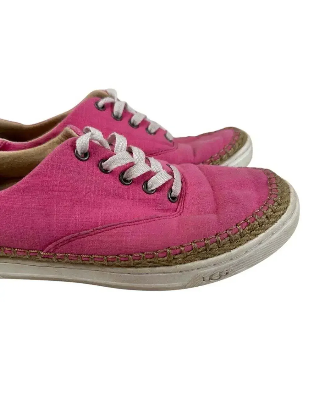 UGG Eyan II Pink Azalea Espadrille Sneakers Canvas Lace Up Womens 7.5